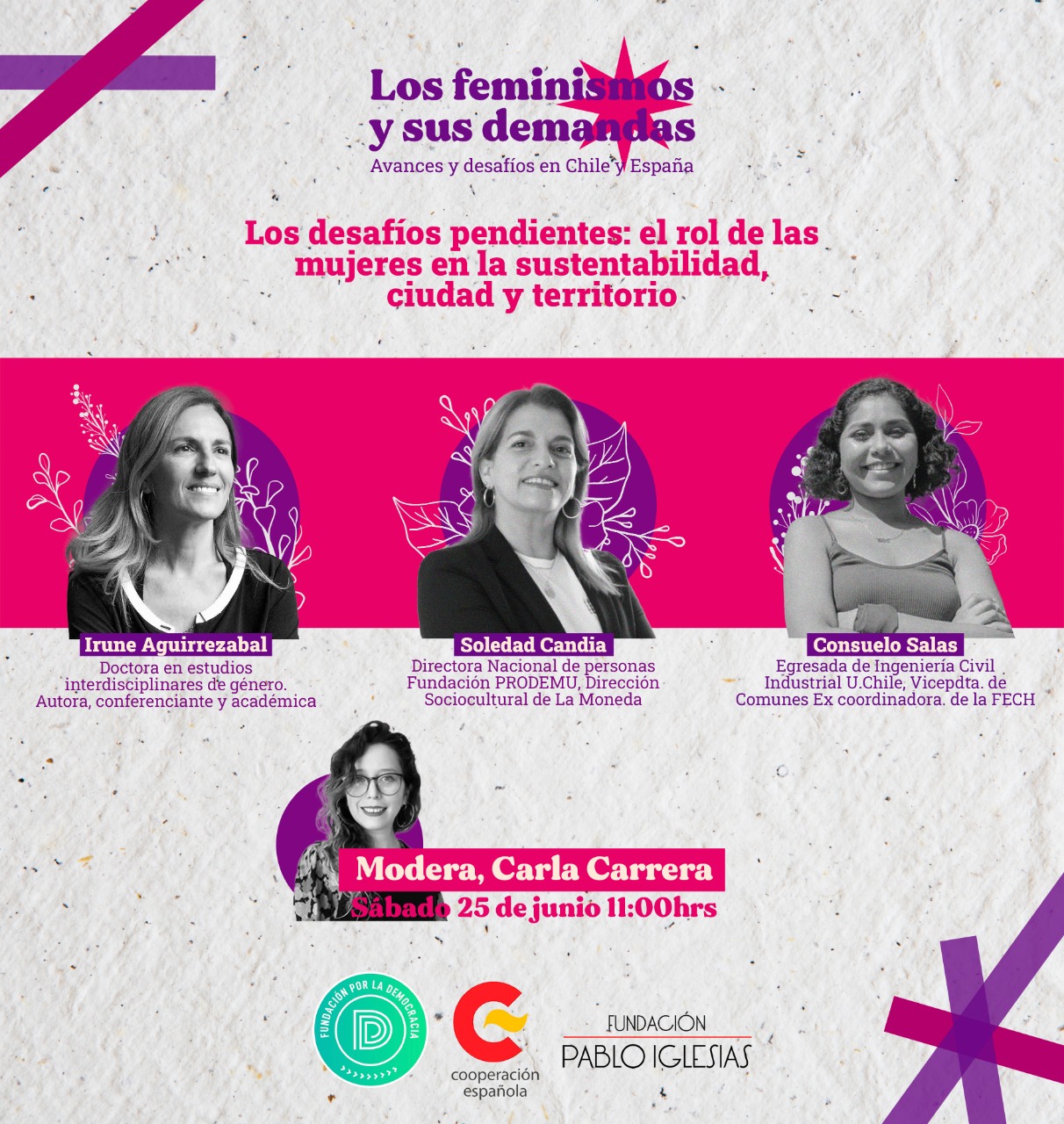 Los feminismos y sus demandas: Invitan a participar en cierre de seminarios sobre avances y desafíos de las mujeres en Chile y España