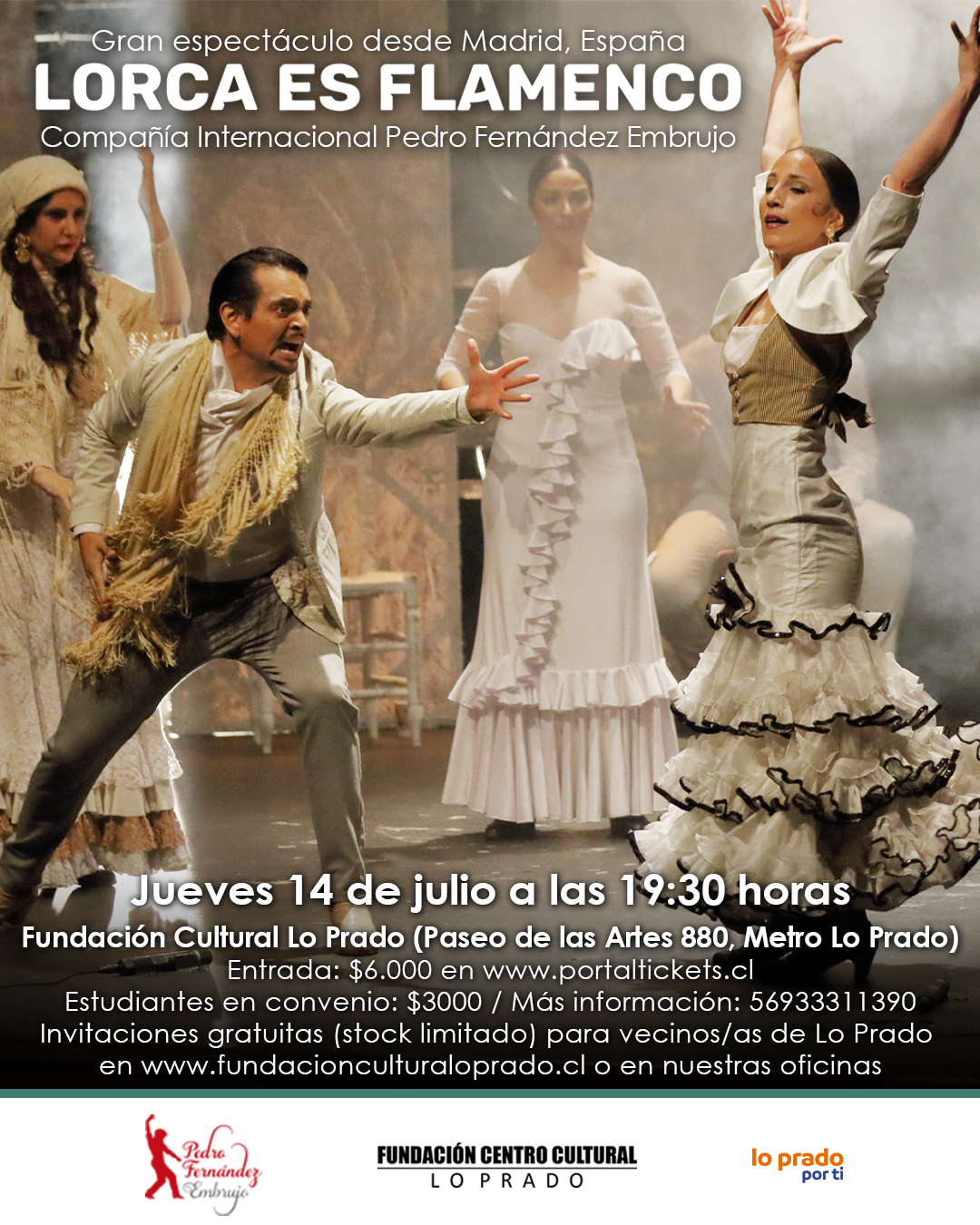 Gran espectáculo internacional de flamenco se presentará en Lo Prado