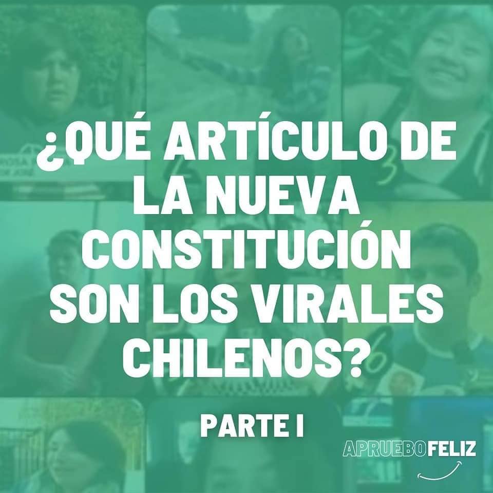 ¿Qué artículo de la nueva Constitución son los virales chilenos? La hilarante y original campaña informativa de Apruebo Feliz