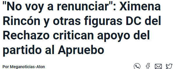 DC´s que apoyan el Rechazo
