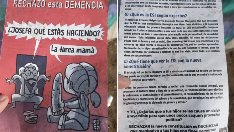 Mente enferma: Comando del Rechazo reparte panfletos sexualizando niños y su dibujante realiza amenazas transfóbicas en Twitter