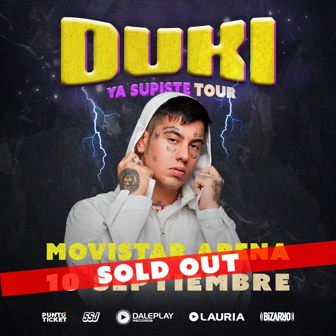 Duki llega a Chile con Ya Supiste Tour 2022 en Movistar Arena