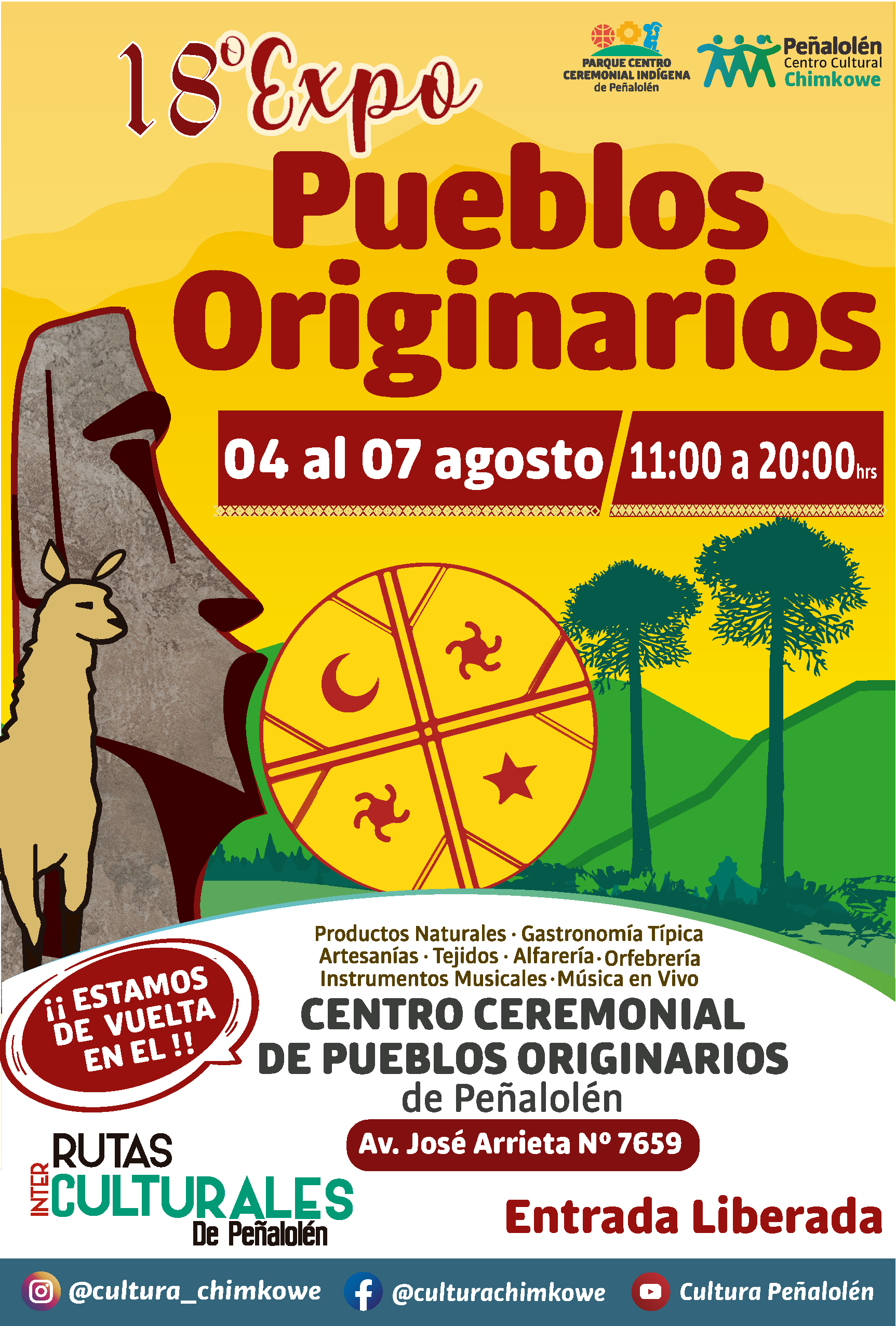 Con ceremonia tradicional Rapa Nui se inaugurará la 18° versión de la Expo de Pueblos Originarios de Peñalolén