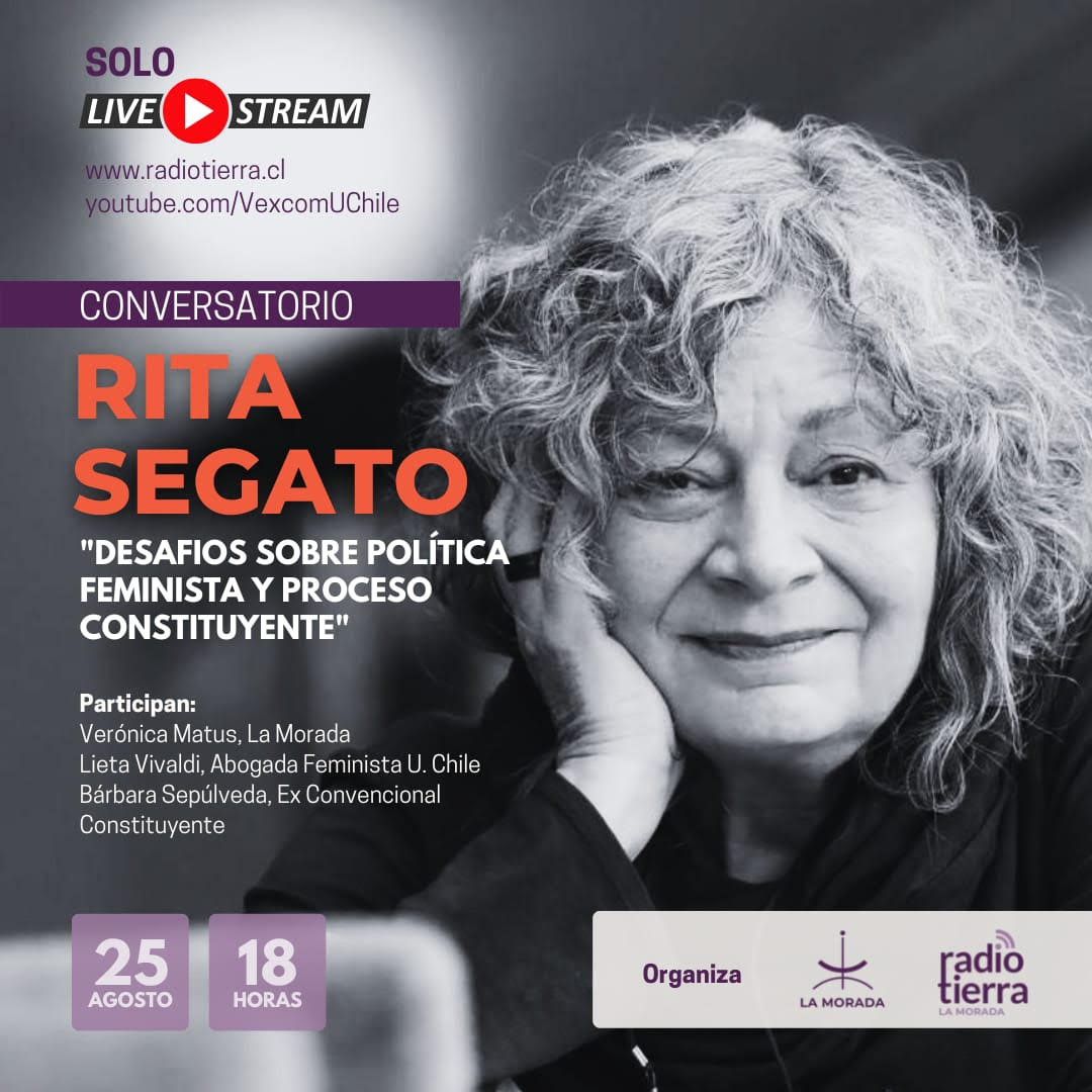 Antropóloga Rita Segato analizará el abordaje feminista del proceso constituyente en Chile