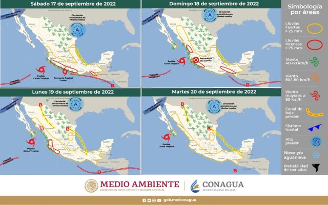 “Lester” provocará fuertes lluvias y frentes fríos