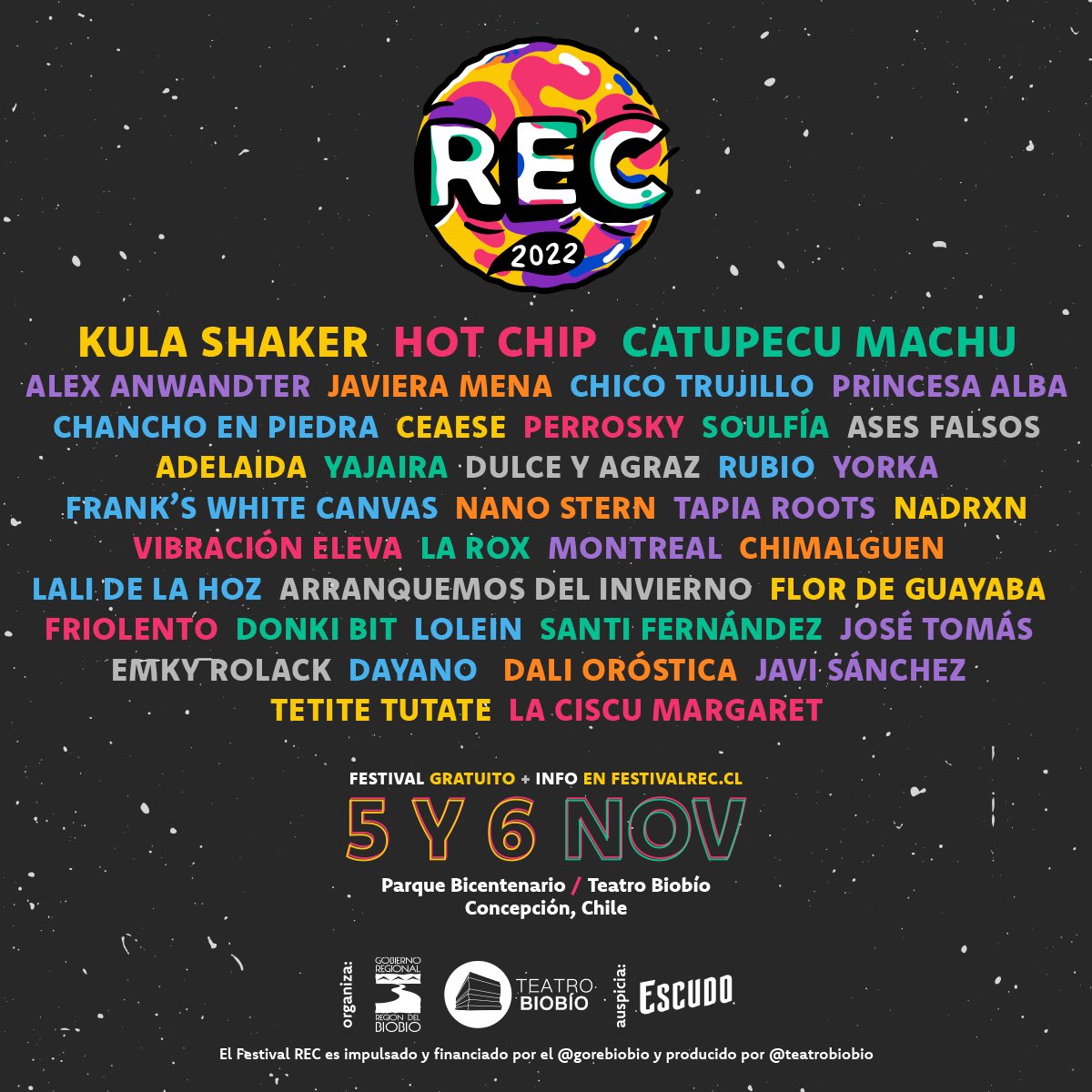 ¡Rock en Conce libera su line-up! Vuelve el festival gratuito más grande de Chile con Kula Shaker, Hot Chip y Catupecu Machu