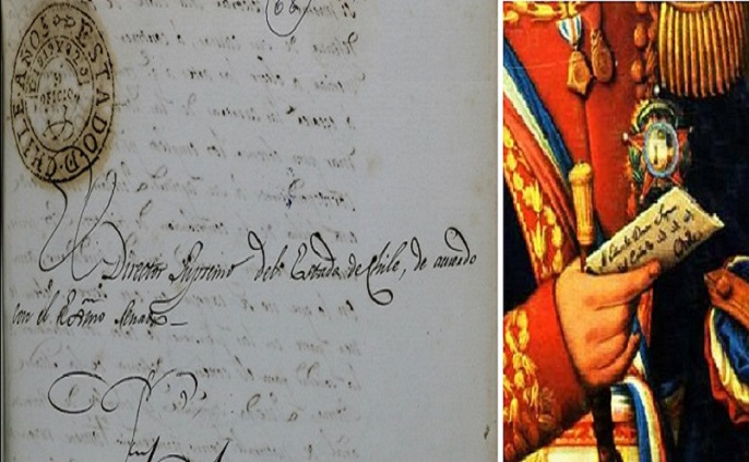 Archivos desclasificados de Wallmapu: La carta oficial de Bernardo O”Higgins Riquelme de 1819