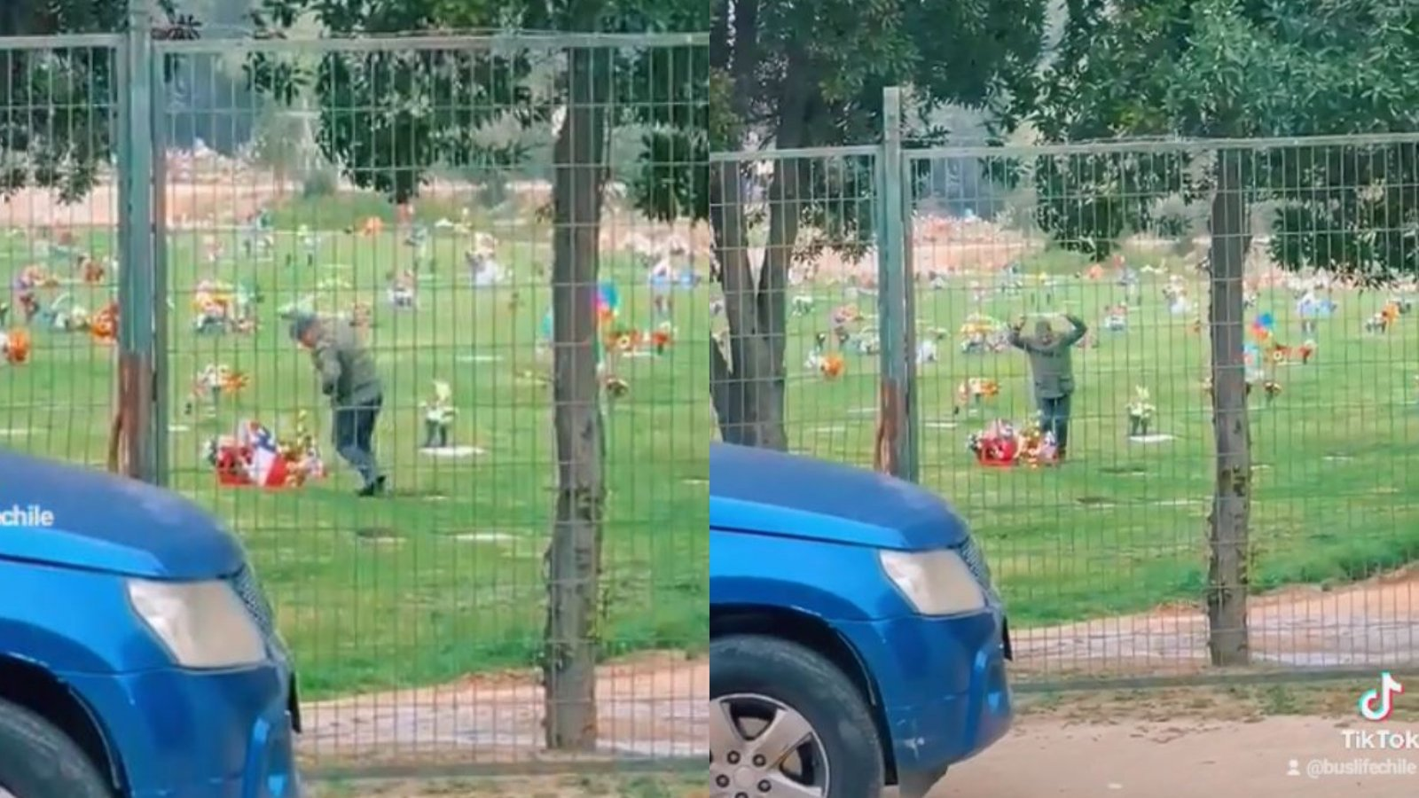 «Una cueca al cielo»: El emotivo video de un hombre bailando frente a una tumba que se viralizó en redes