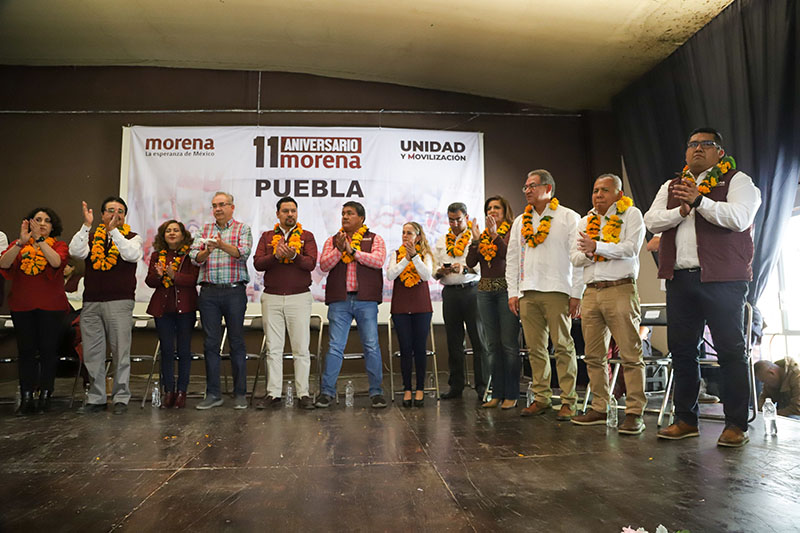 Militantes celebran en Tehuacán onceavo aniversario de Morena