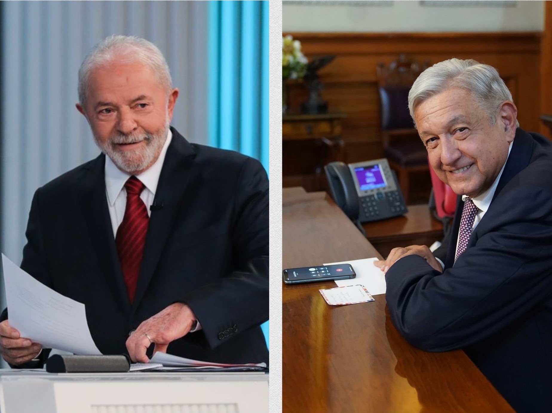 AMLO recibe llamada de apoyo de Lula tras irrupción a embajada