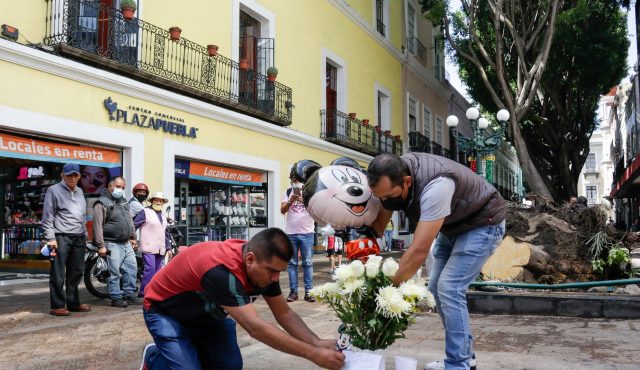 Familias de niños fallecidos por caídas de árboles, los recuerdan en Centro Histórico