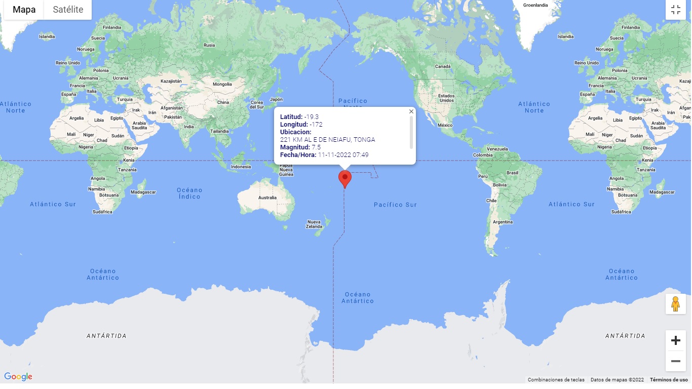 SHOA evalúa alerta de tsunami en Chile tras terremoto en Tonga, Oceanía