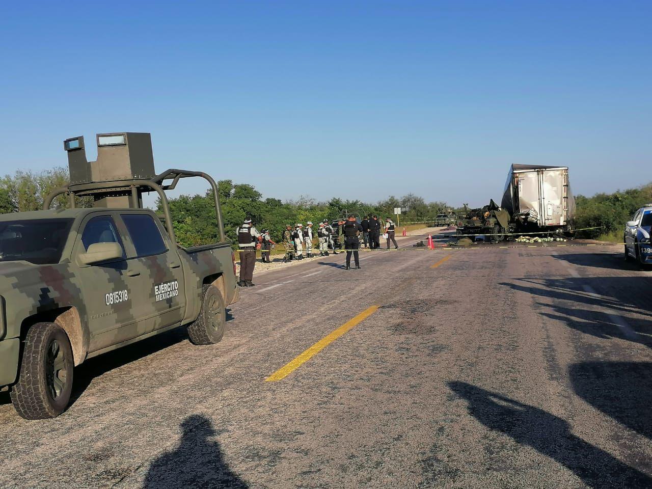 Tamaulipas: mueren 7 militares de la Sedena tras choque con tráiler