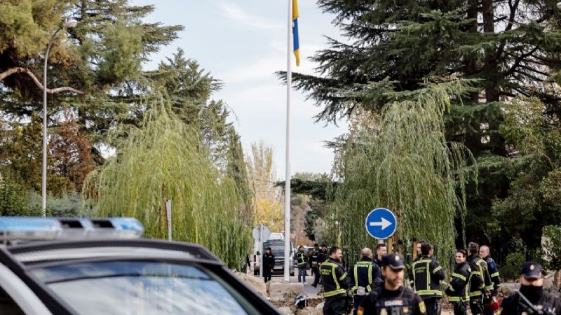 Estalla carta bomba en embajada de Ucrania, en Madrid