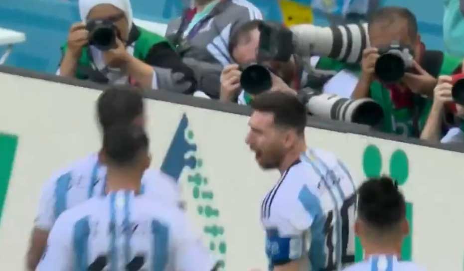 Messi anota el 1-0 ante Arabia Saudita | VIDEO