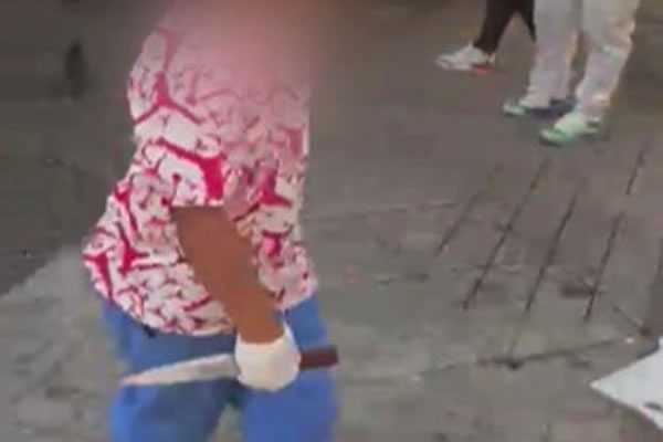Santiago: Detienen a madre de niños que amenazaban a otras personas con cuchillos en pleno Paseo Ahumada