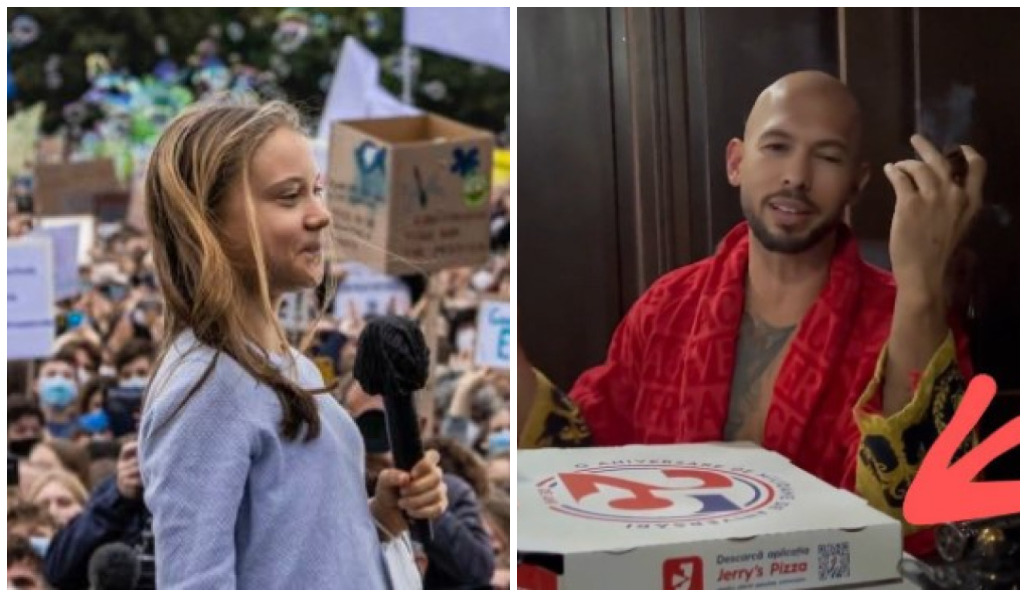 K.O final de Greta Thunberg contra Andrew Tate, luego de ser arrestado gracias a una caja de pizza: «Esto sucede cuando no reciclas»