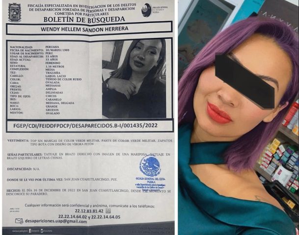 En Tlaxcala hallan sin vida a Wendy, desaparecida hace una semana