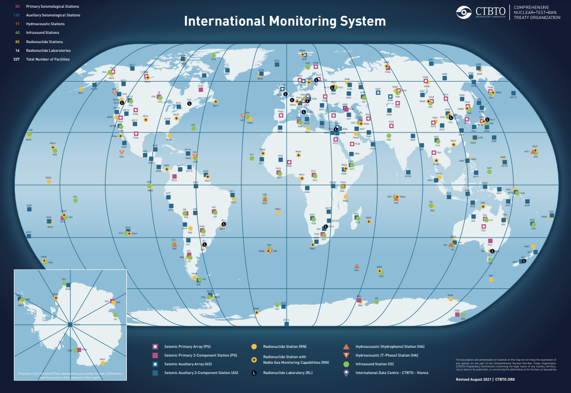 Red de Antenas para controlar el Mundo ante ensayos nucleares CTBTO