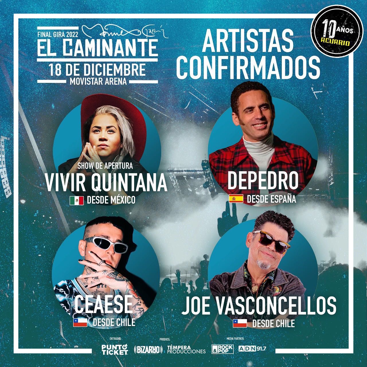 Invitados de lujo en el concierto de Manuel García este 18 de diciembre en Movistar Arena