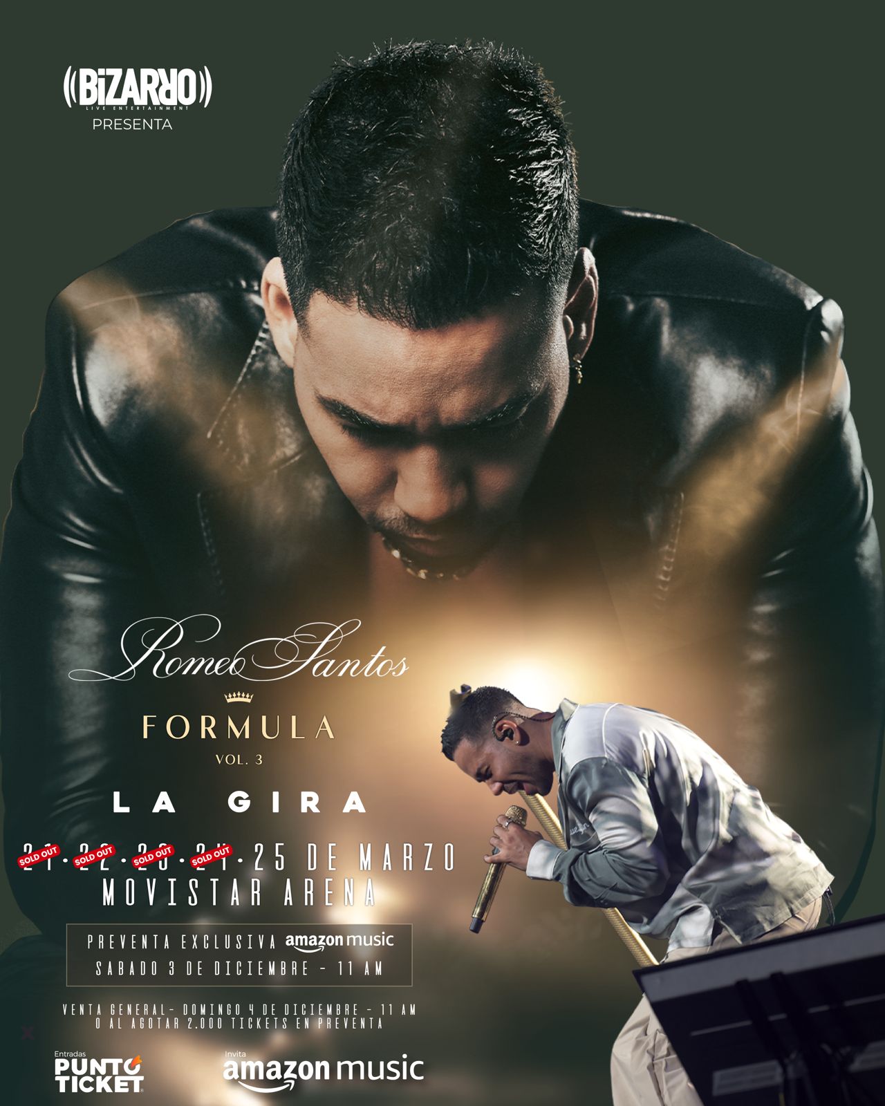 Romeo Santos agota cuatro Movistar Arena en menos de 10 horas y suma quinto show en Chile