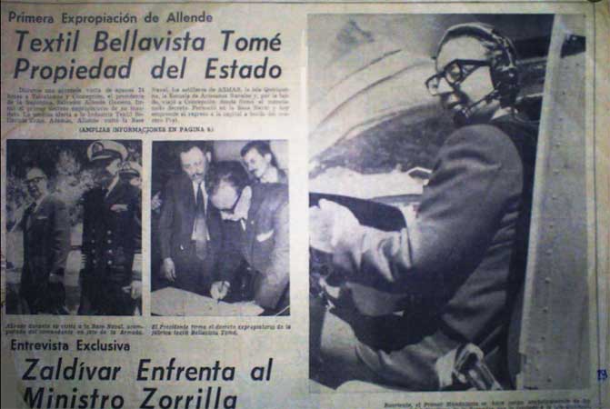 Hace 52 años Allende dejaba en manos de trabajadores la primera empresa expropiada durante la Unidad Popular