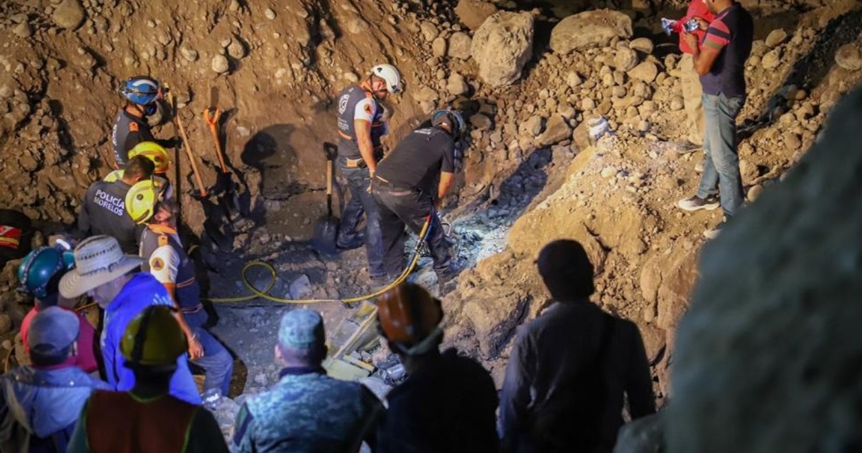 Confirman que fueron dos muertos en un derrumbe de mina en Morelos