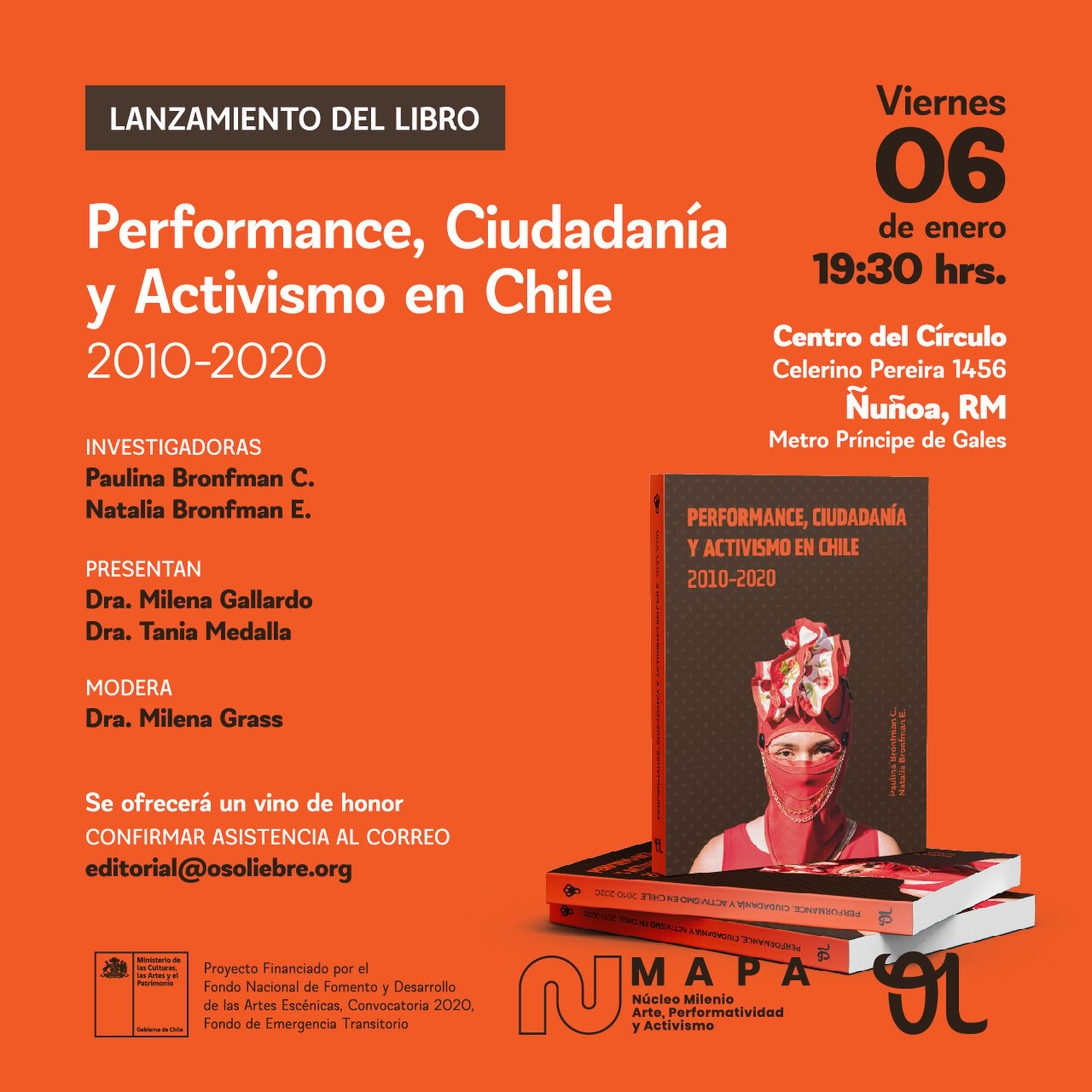 Santiago: Presentan libro «Performance, Ciudadanía y Activismo en Chile 2010-2020»
