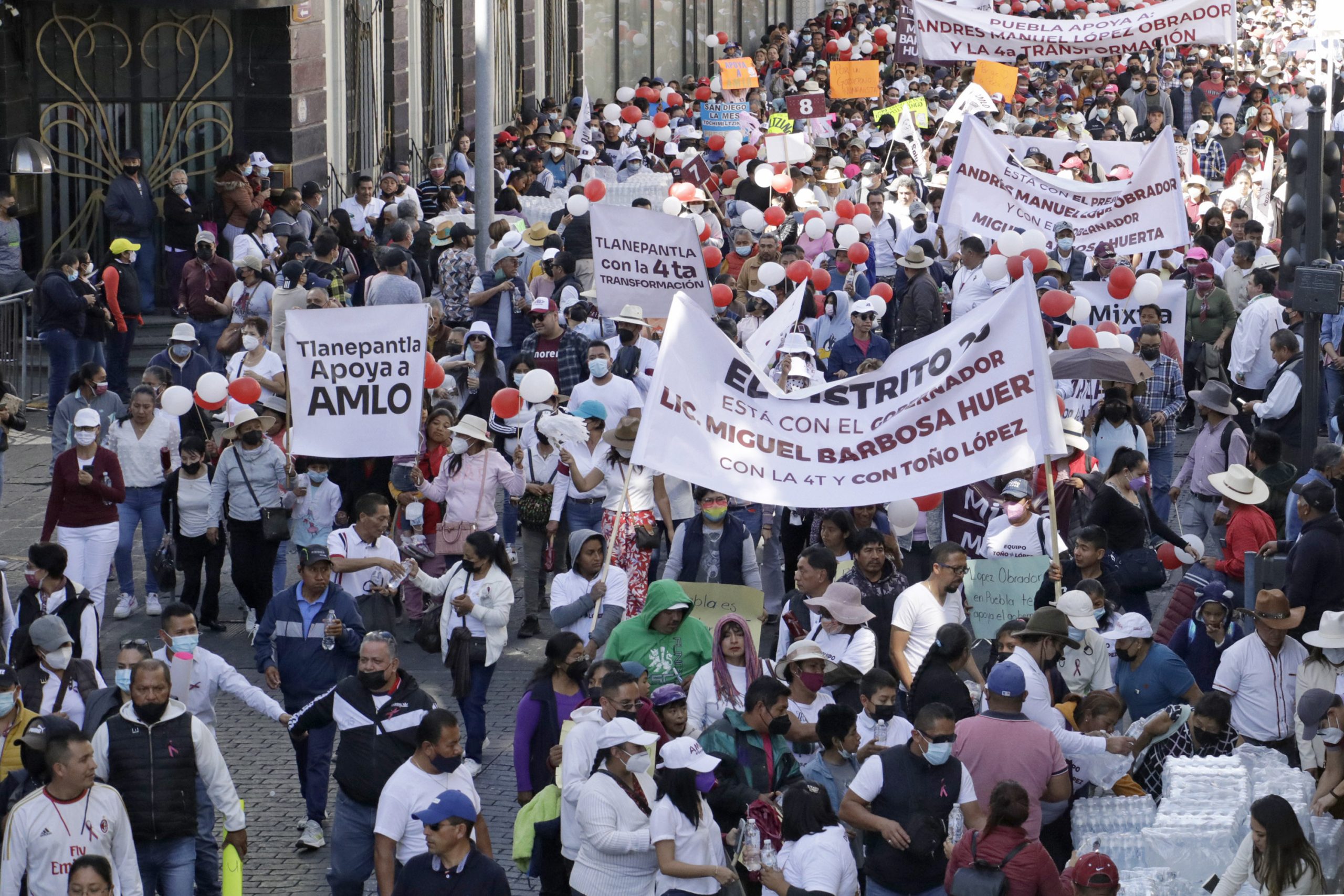 Marcha pro AMLO en Puebla fue una expresión de fuerza política: Barbosa