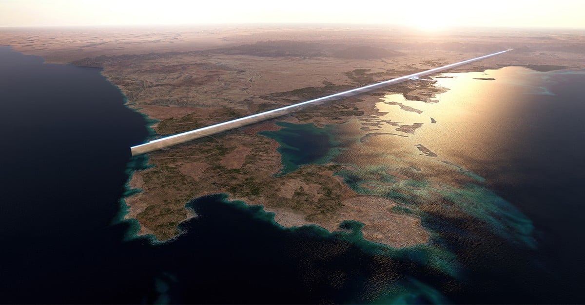 Arabia Saudita comienza la construcción de The Line, una extraña y futurista megaciudad en medio del desierto