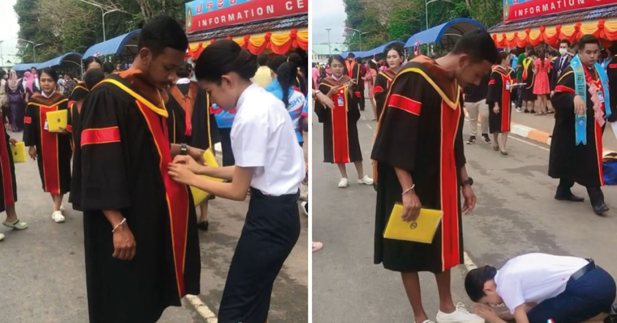 Mujer se arrodilla ante su hermano porque dejó escuela para que ella siga sus estudios y se volvió viral en TikTok