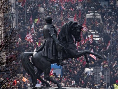 Millones de franceses protestan por reforma de pensiones