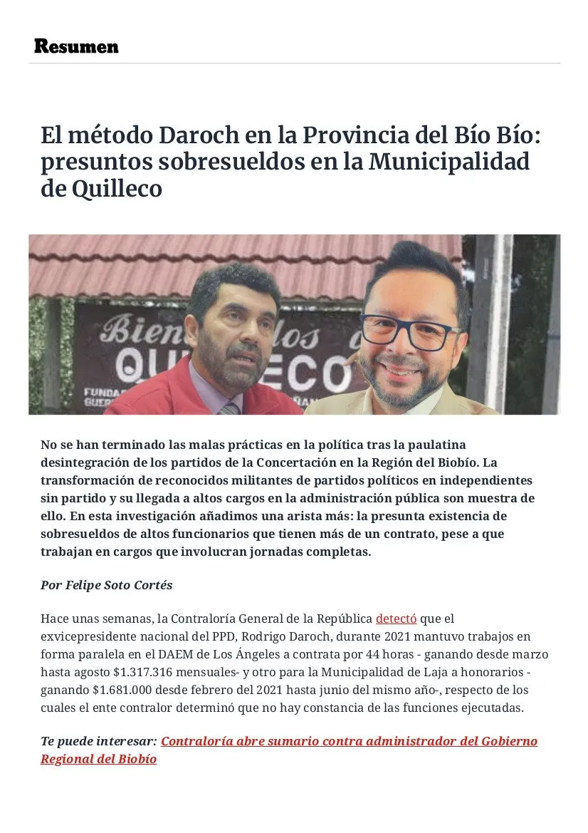Grave: Dan 61 días de cárcel a editor de diario digital por publicar reportaje sobre irregularidades en municipio de Quilleco