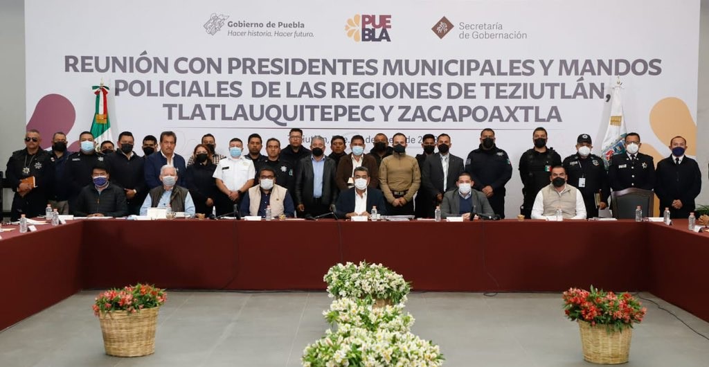Gobernador de Puebla pide a ediles coordinación para combatir delitos