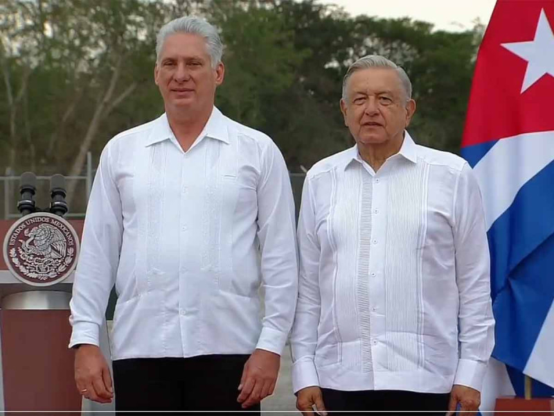 AMLO recibe al presidente de Cuba <strong>Miguel Díaz-Canel</strong> en Campeche