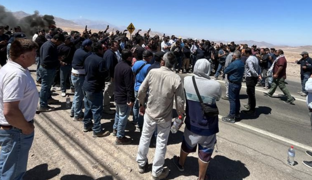 Trabajadores proyecto Rajo Inca de Codelco movilizados por fin de contrato