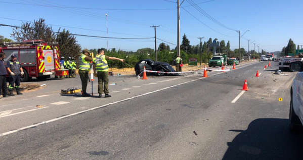 Fatal accidente de tránsito dejó un muerto y tres heridos en Los Ángeles