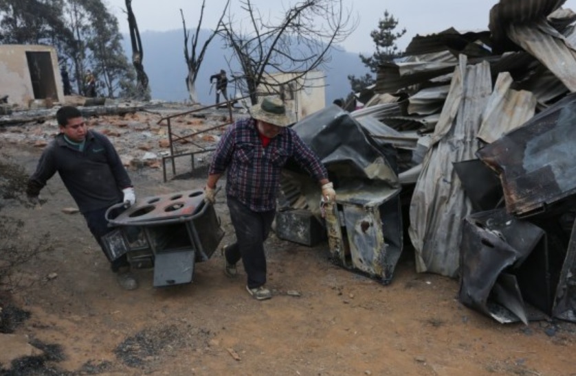Miles de familias campesinas resultaron afectadas por incendios en Chile