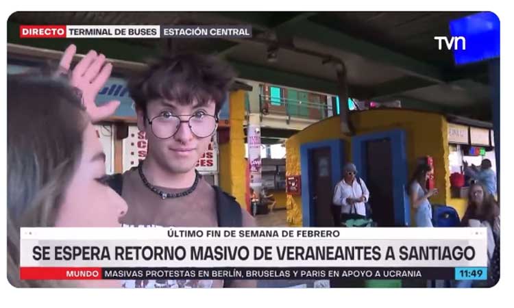 “Voy a drogarme»: la peculiar réplica de un joven a periodista de TVN