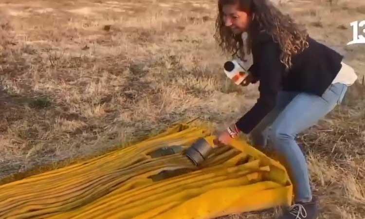 El gesto viral de periodista con las mangueras del Ten Tanker que generó risas en las redes | VIDEO