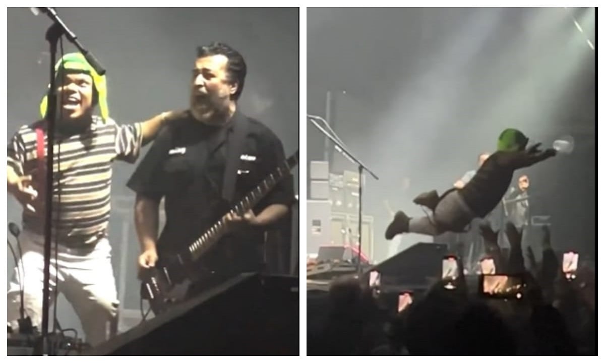 Medio Metro todo un rockstar con Molotov: Se avienta al público y lo ovacionan (VIDEO)
