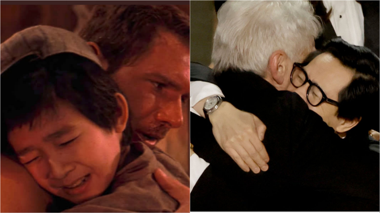 ¡Se robó la noche! El emotivo abrazo entre Harrison Ford y Ke Huy Quan 40 años después de Indiana Jones