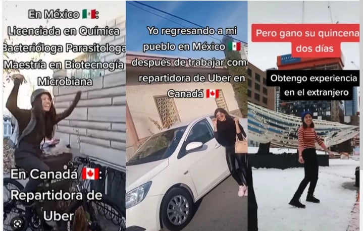 Repartidora mexicana de Uber Eats presume que gana en dos días el mismo sueldo que un mexicano en toda una quincena (VIDEO)