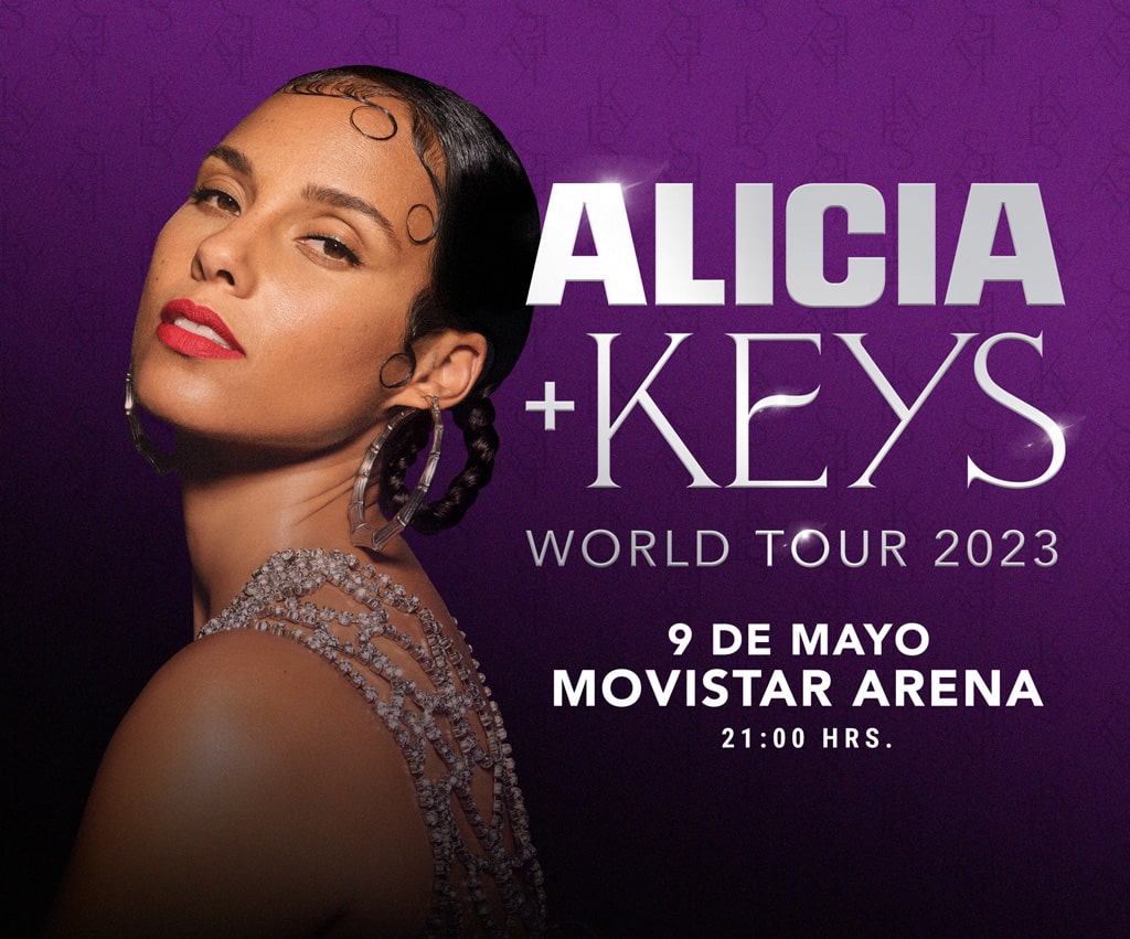 Concierto de Alicia Keys será el 9 de mayo en el Movistar Arena