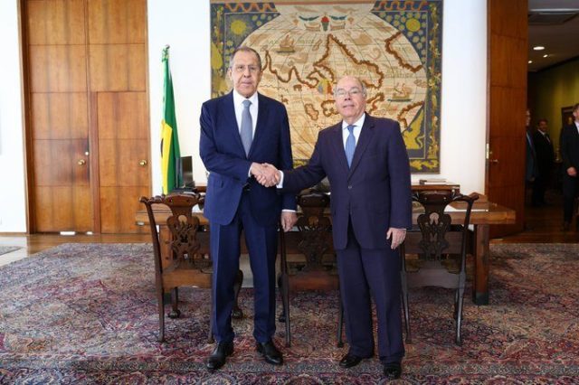 «Estamos interesados en que el conflicto ucraniano se resuelva lo antes posible»: Canciller ruso se reune con su homólogo Mauro Viera de Brasil