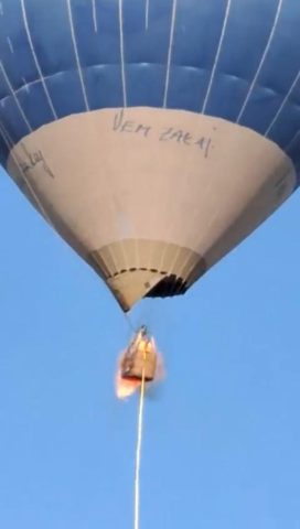Se incendia globo aerostático y deja dos muertos en Teotihuacán
