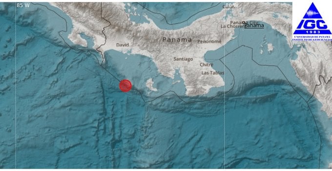 Se registró un sismo de magnitud 6,7 en Panamá