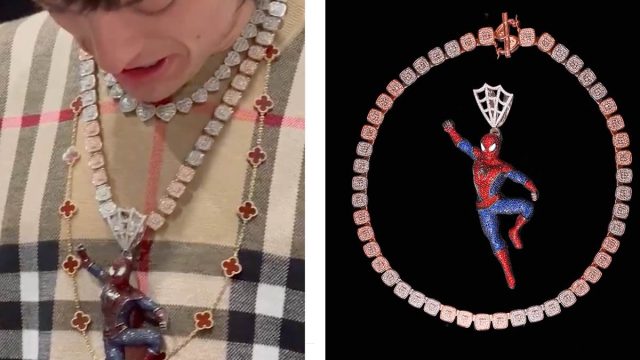 Casi 9 millones de pesos vale la cadena de SpiderMan que presume el cantante Peso Pluma (FOTOS y VIDEO)