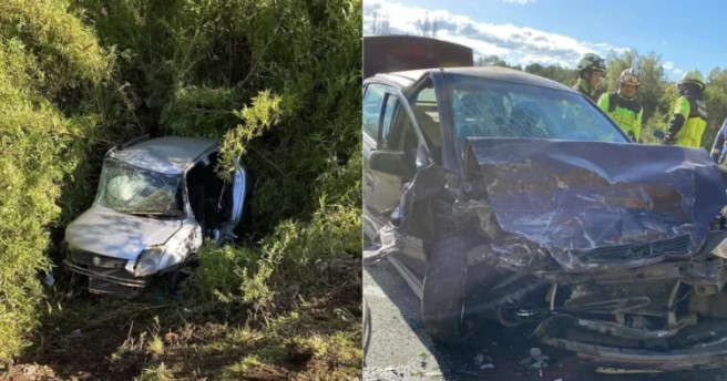 Terrible accidente de tránsito deja dos niños muertos en ruta que une Barros Arana con Teodoro Schmidt