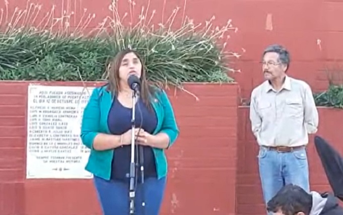 Fabiola Campillai en Puente Bulnes: “Aunque nos quieran obligar a olvidar, no lo permitiremos”